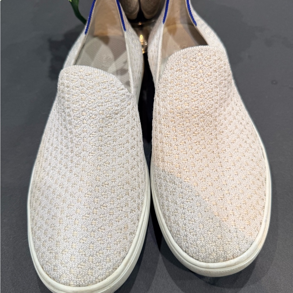 Rothy's Cream Textured Slip-Ons
